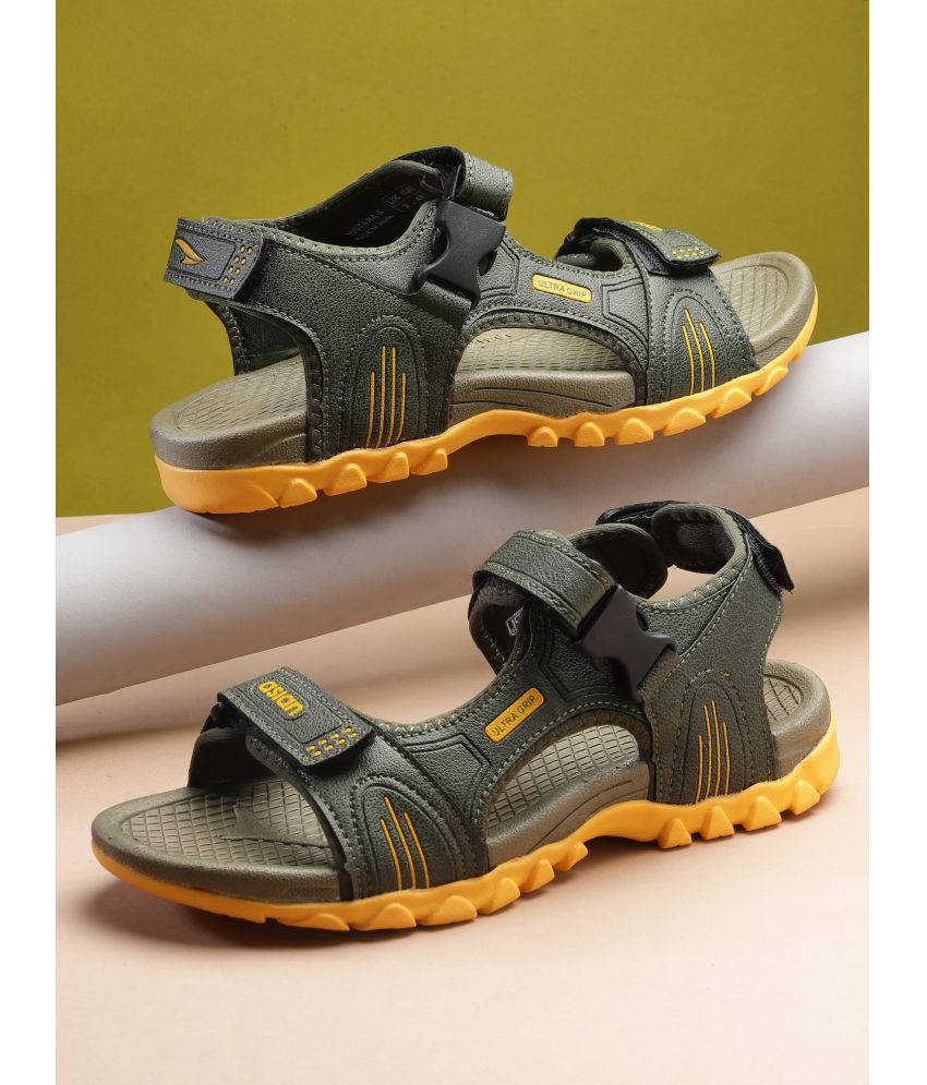     			ASIAN - Olive Men's Floater Sandals