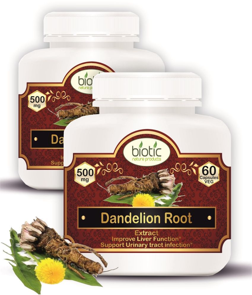     			Biotic Dandelion Root Capsules 500mg Extract 120 no.s