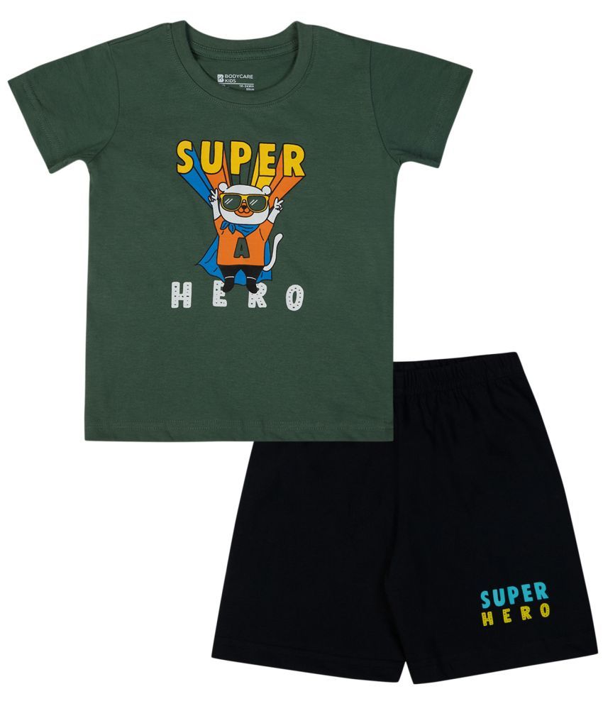     			Bodycare Pack of 1 Boys Cotton Blend T-Shirt & Shorts ( Multicolor )