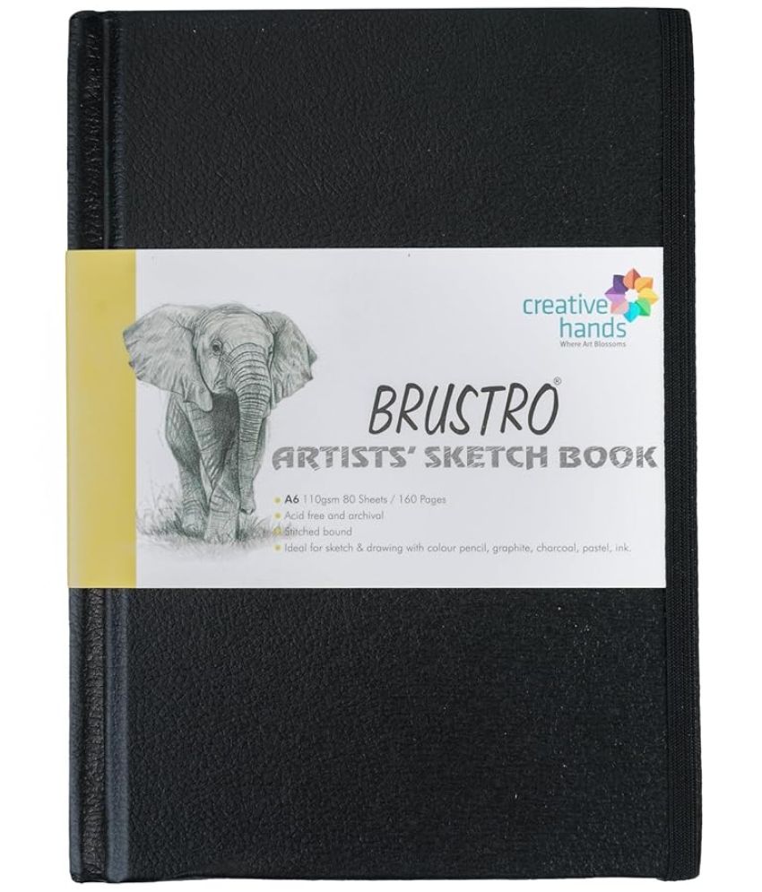     			Brustro Artists Sketch Book A6 Size Stitched Bound 160 Pages 110 GSM (Acid Free)