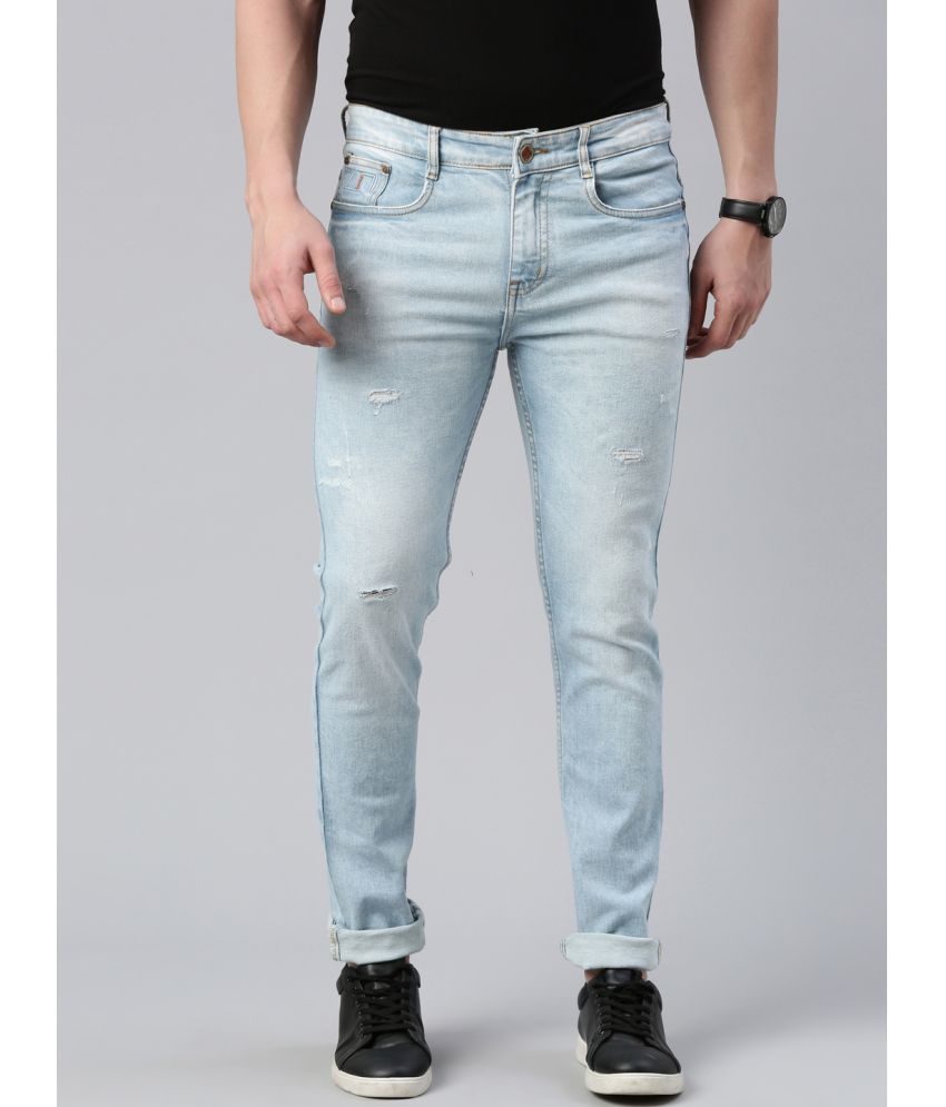     			CINOCCI Slim Fit Distressed Men's Jeans - Light Blue ( Pack of 1 )