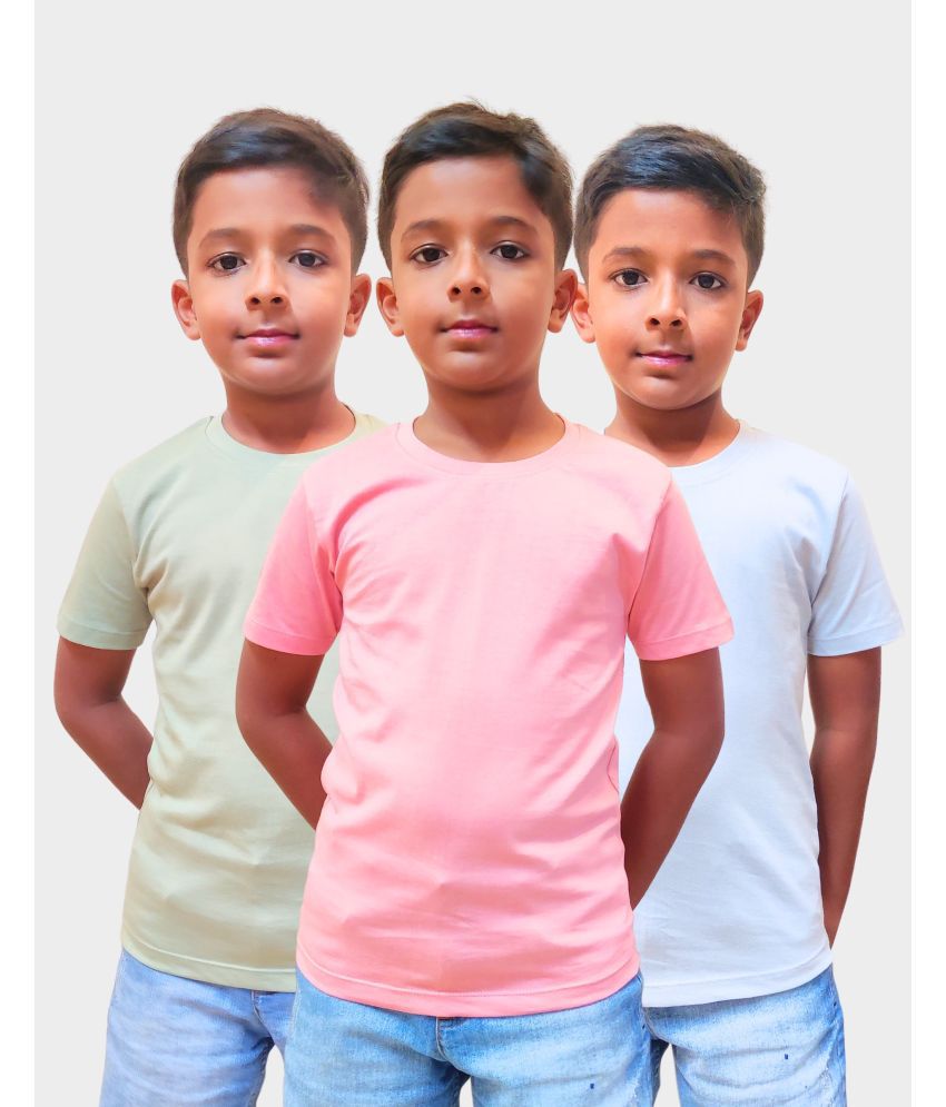     			Inner Element Multicolor Cotton Boy's T-Shirt ( Pack of 3 )
