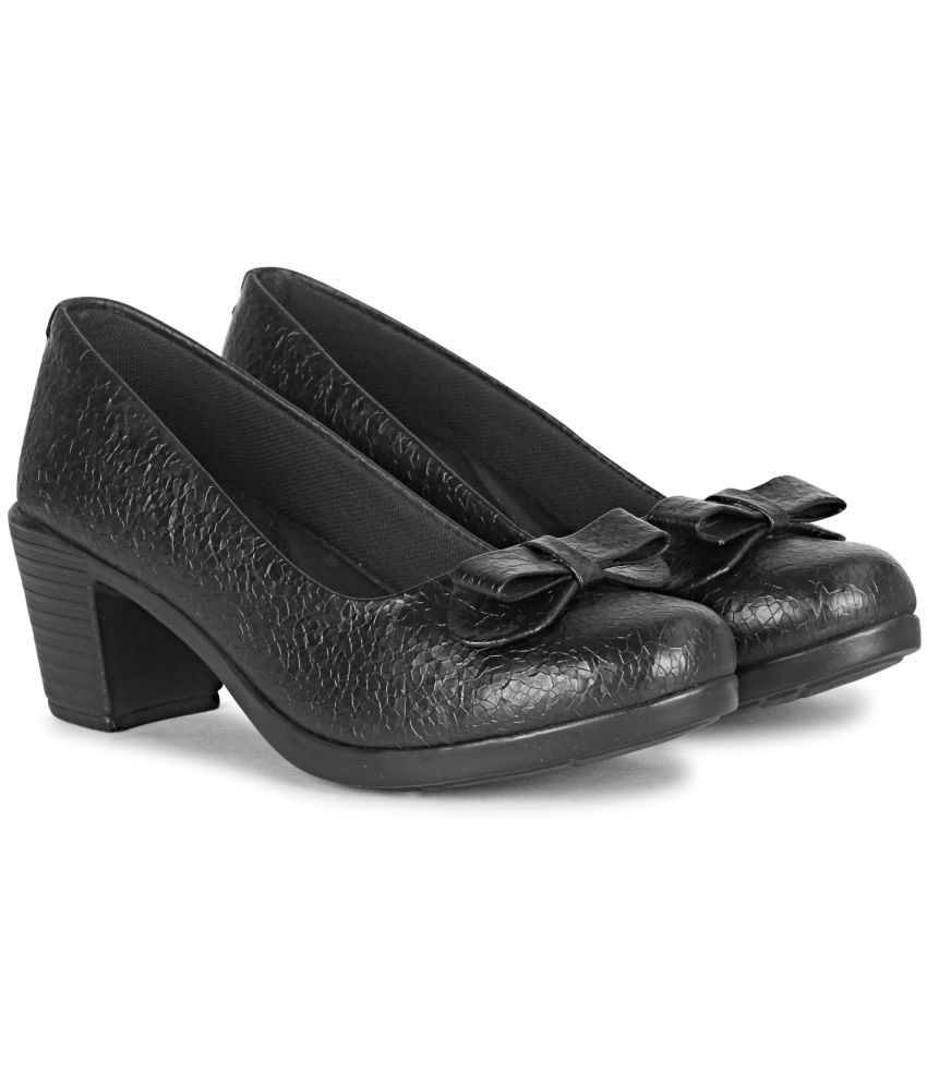     			Saheb Black Women's Slip On Heels