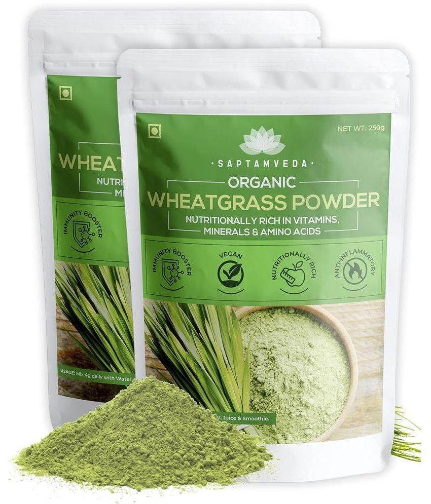     			Saptamveda 100% Organic Wheat Grass Powder Antioxidant, Energy, Detox, Immunity Booster(2 x 250g)