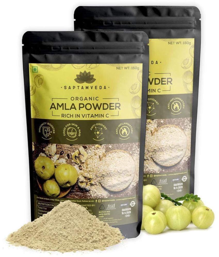     			Saptamveda 100% Organic Amla Powder No Added Chemicals(2 x 150 g)