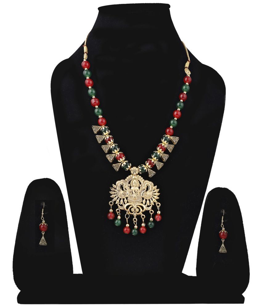     			Sunhari Jewels Multi Color Alloy Necklace Set ( Pack of 1 )
