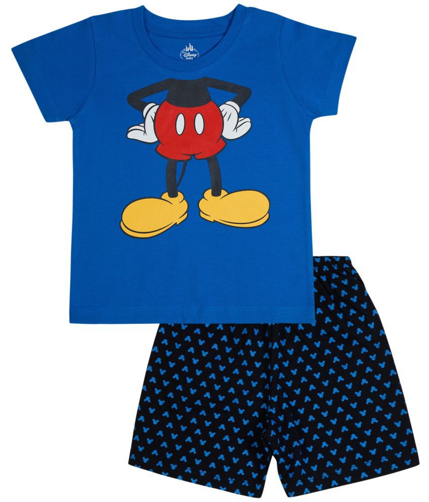     			Bodycare Blue Cotton Blend Baby Boy T-Shirt & Shorts ( Pack of 1 )