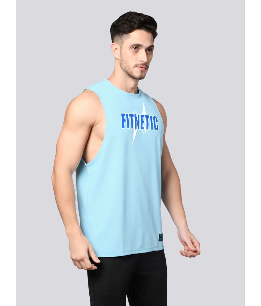     			FITNETIC Blue Polyester Men's Vest ( Pack of 1 )