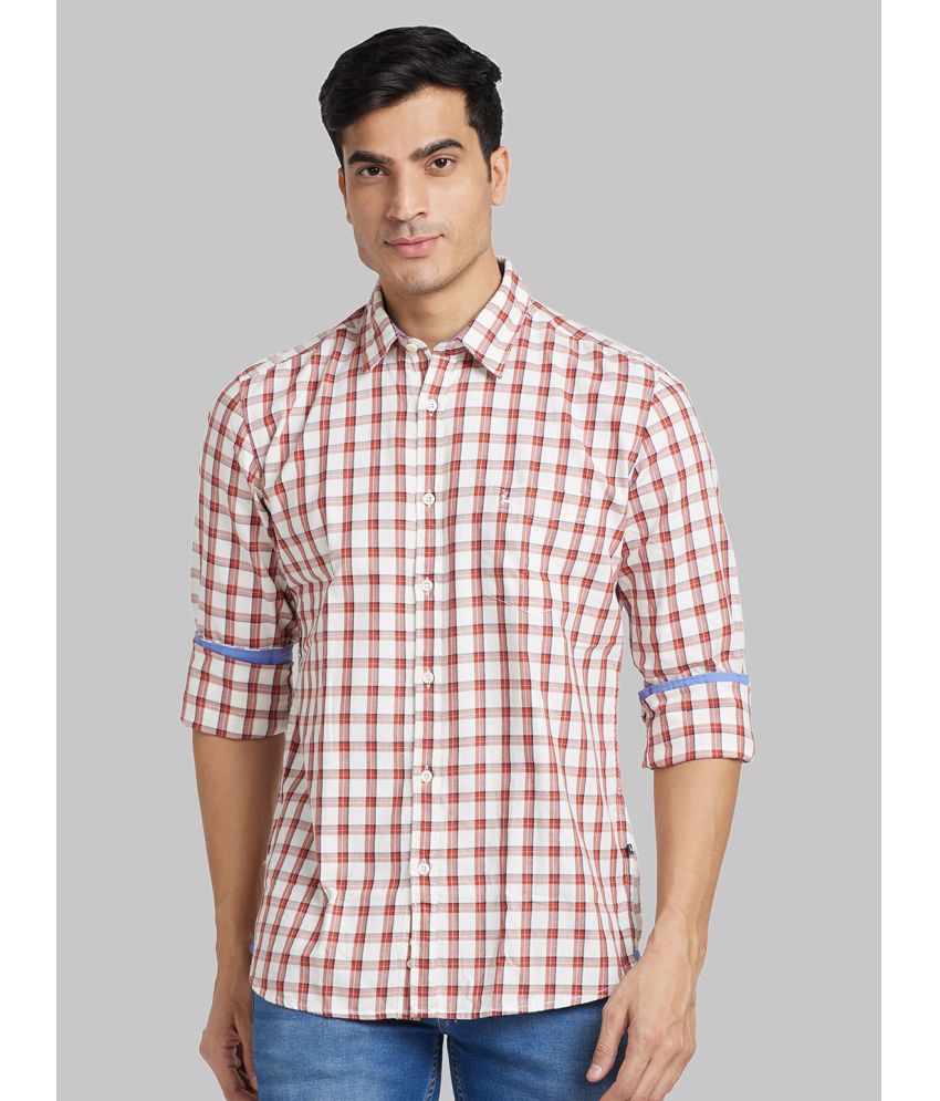     			Parx Cotton Slim Fit Full Sleeves Men's Casual Shirt - Orange ( Pack of 1 )