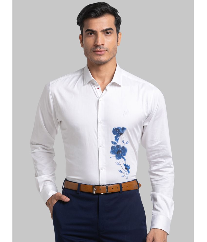     			Raymond 100% Cotton Slim Fit Printed Full Sleeves Men's Casual Shirt - White ( Pack of 1 )