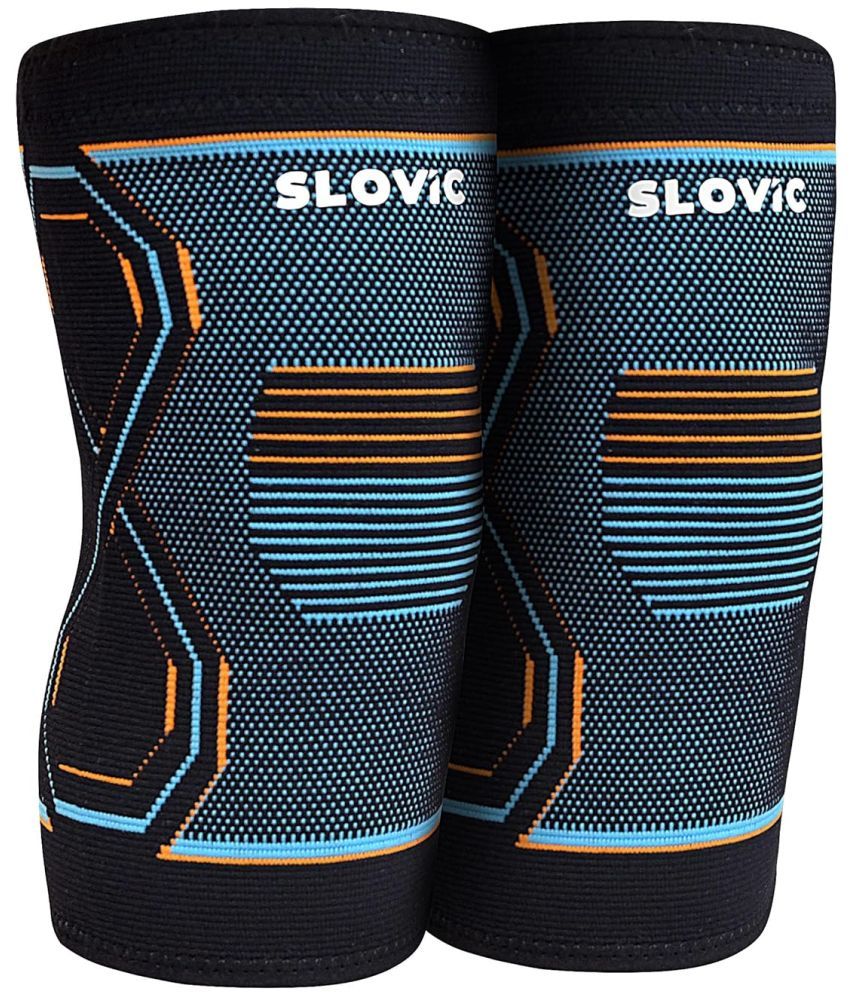     			Slovic Unisex Sports Knee Supports Pair of 1 Blue ( M - Size )