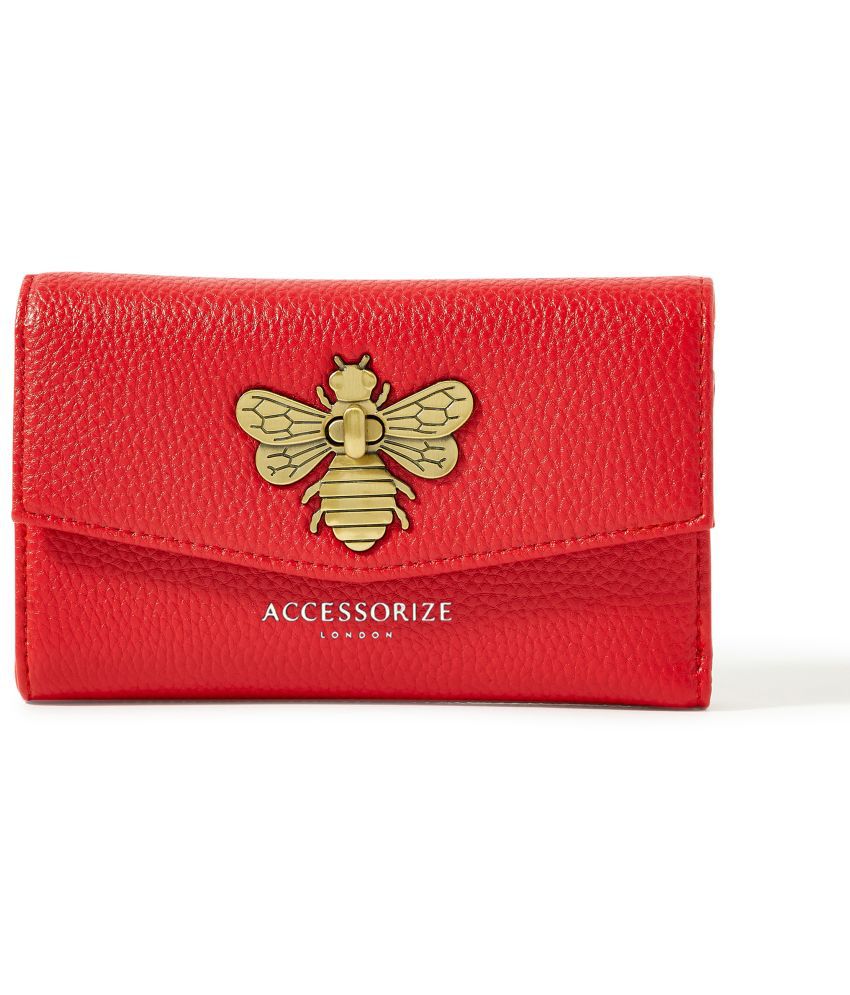     			Accessorize London PU Red Women's Regular Wallet ( Pack of 1 )