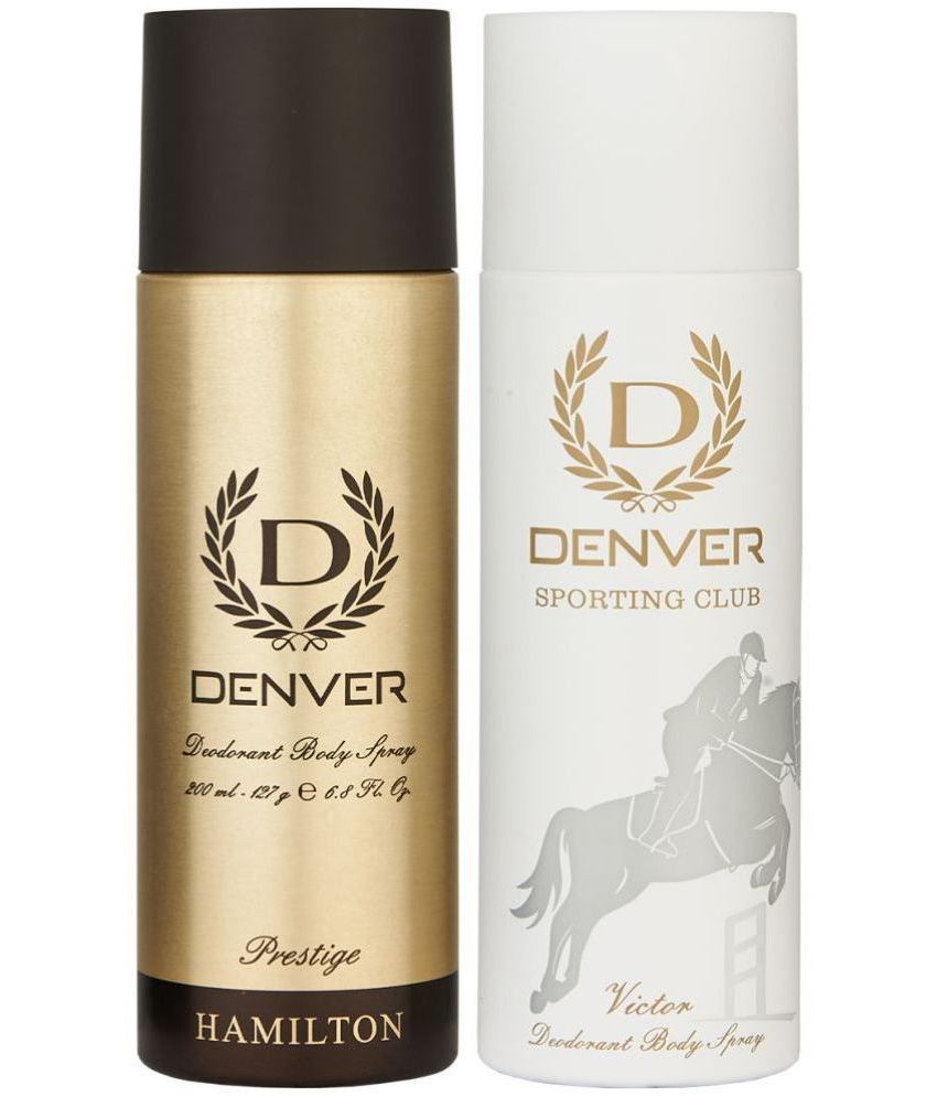     			Denver Prestige & Victor Deodorant Spray for Men 400 ml ( Pack of 2 )