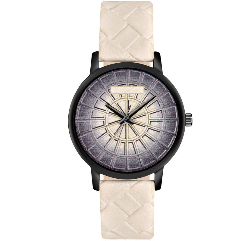     			Loretta Cream Leather Analog Womens Watch