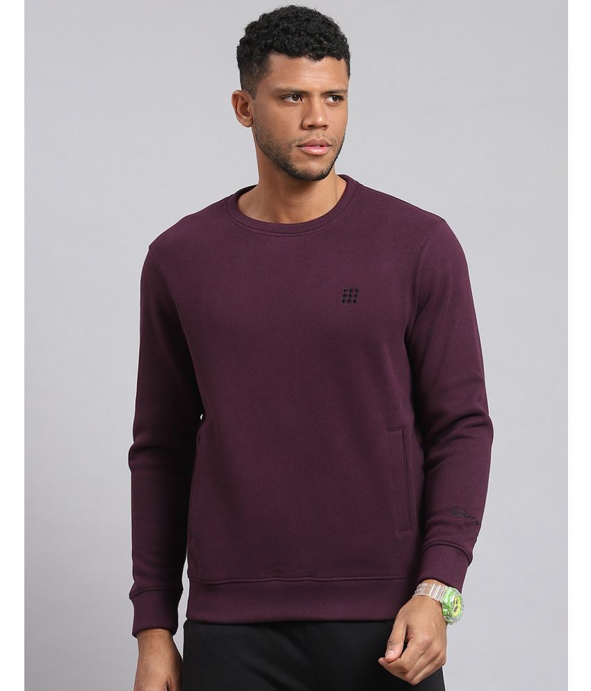     			Rock.it Polyester Blend Round Neck Men's Sweatshirt - Wine ( Pack of 1 )