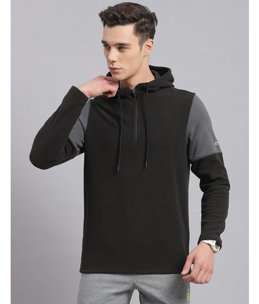     			Rock.it Polyester Hooded Men's Sweatshirt - Charcoal ( Pack of 1 )