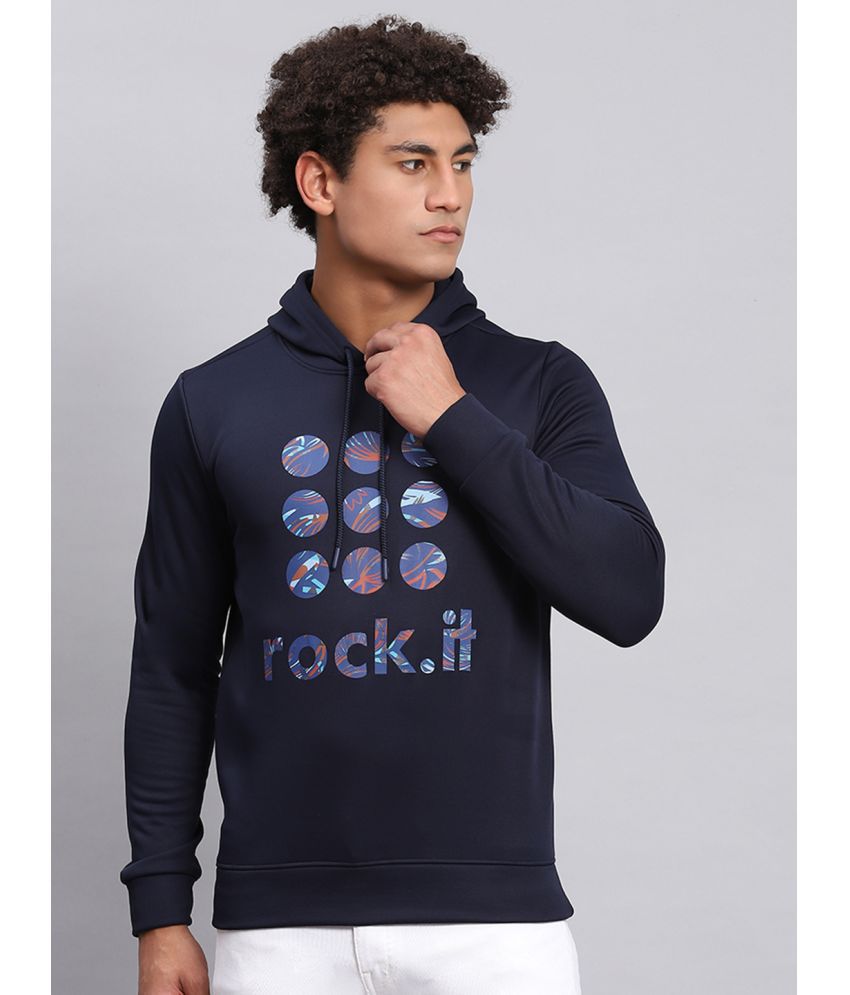     			Rock.it Polyester Hooded Men's Sweatshirt - Navy Blue ( Pack of 1 )