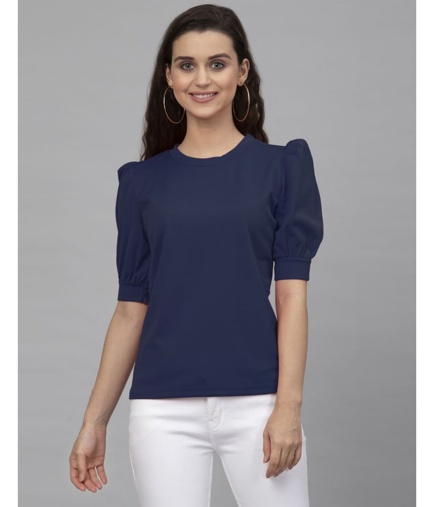     			Selvia Blue Polyester Women's Regular Top ( Pack of 1 )