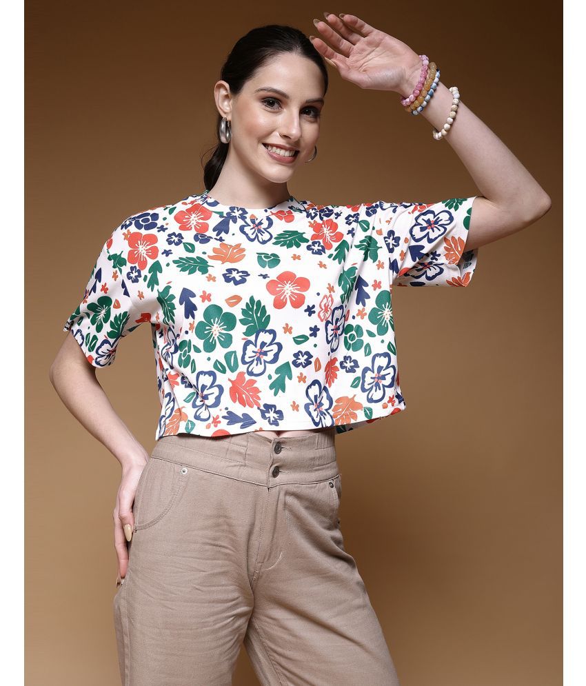     			Selvia Multicolor Cotton Blend Women's Crop Top ( Pack of 1 )