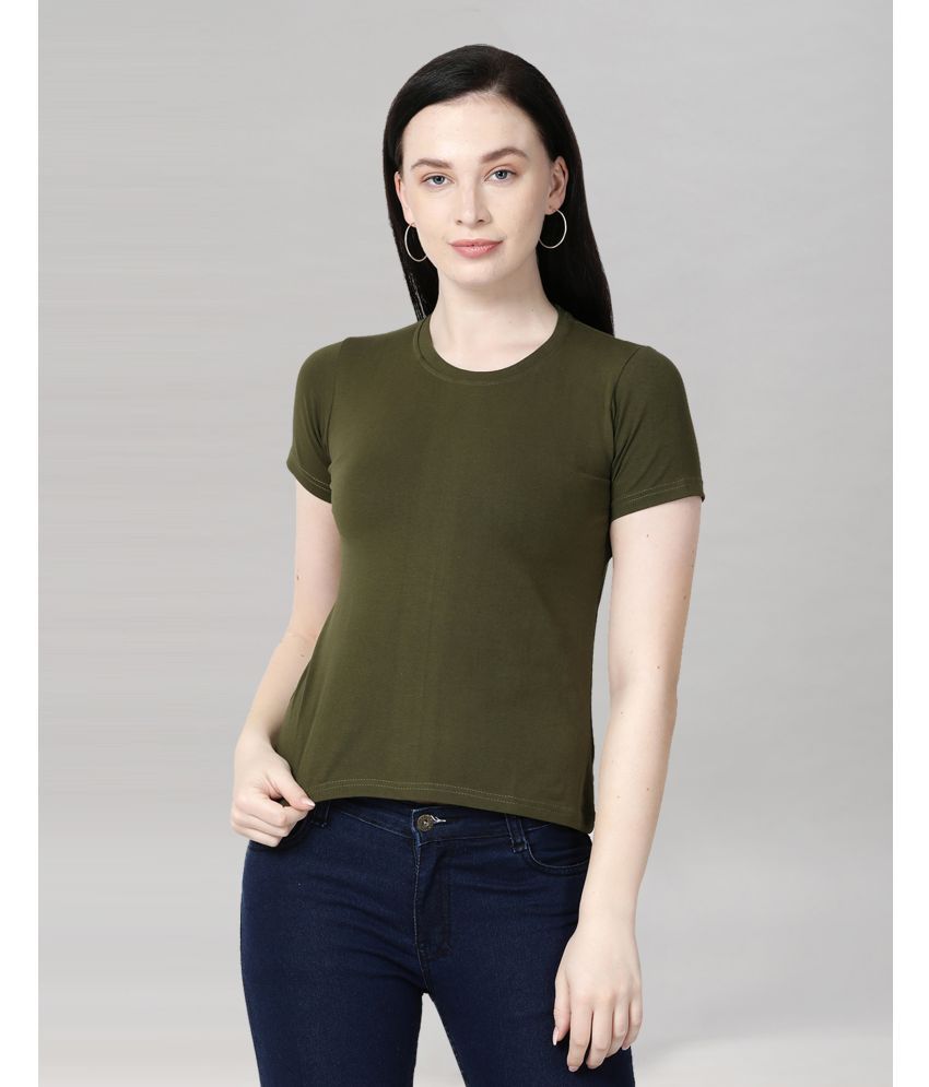     			Selvia Olive Polyester Women's Regular Top ( Pack of 1 )