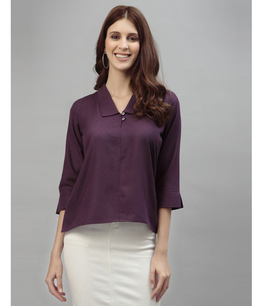     			Selvia Wine Rayon Women's Asymmetrical Top ( Pack of 1 )