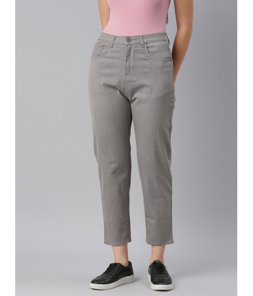     			Zheia - Grey Denim Straight Fit Women's Jeans ( Pack of 1 )