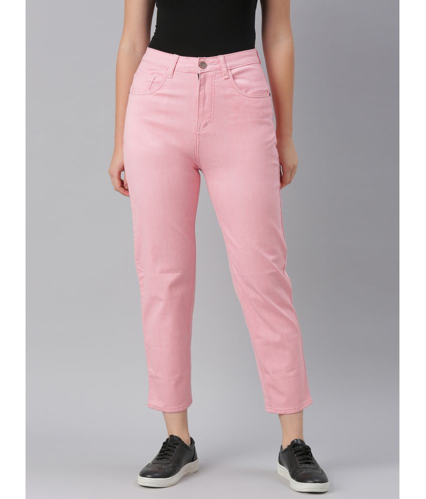     			Zheia - Peach Denim Straight Fit Women's Jeans ( Pack of 1 )