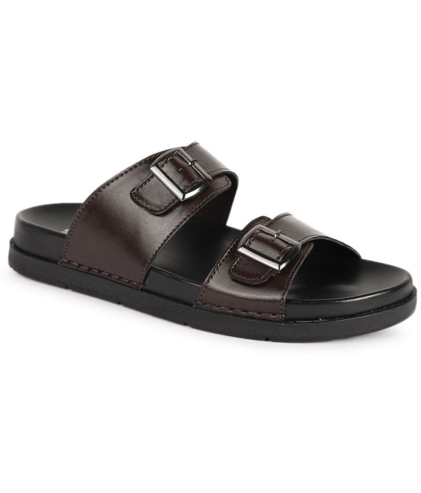     			Aadi Brown Men's Slide Flip Flop