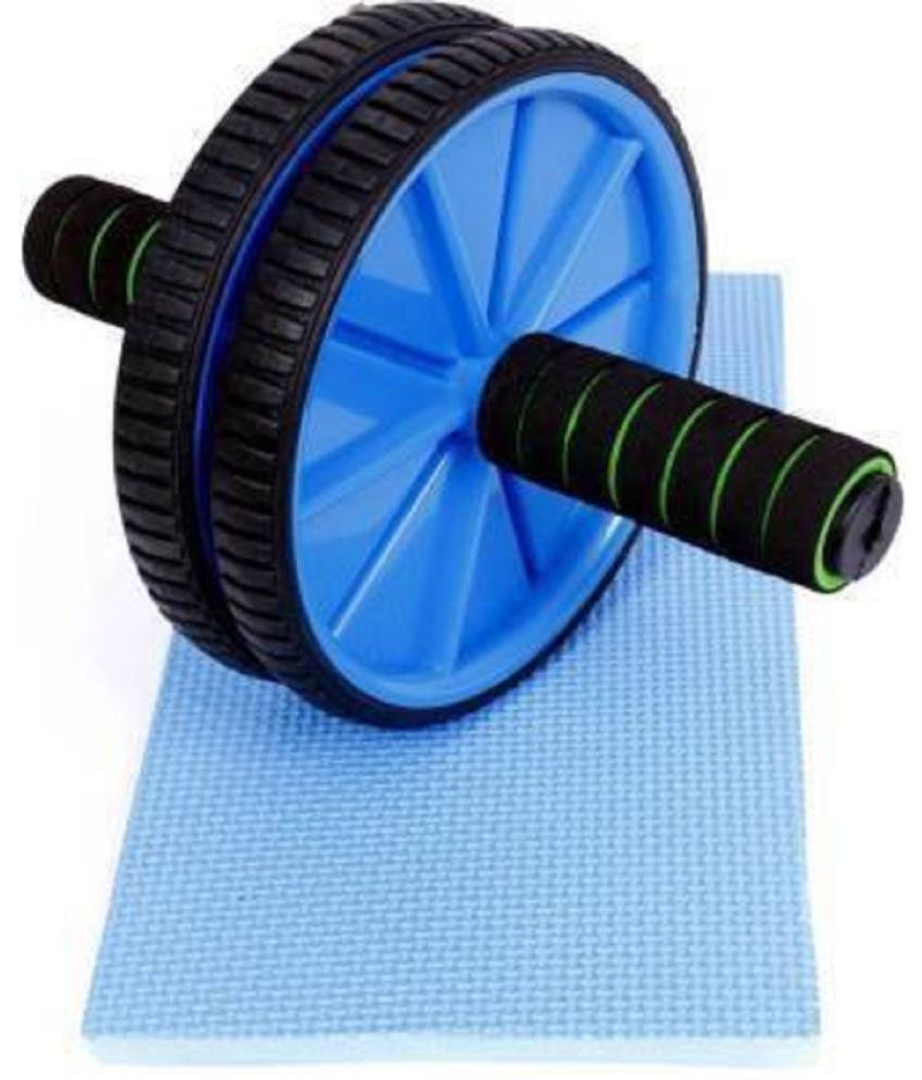     			FITMonkey Abs Roller Set with Knee Mat for Abdominal Workout & Training for Home Gym (Pack Of 1)