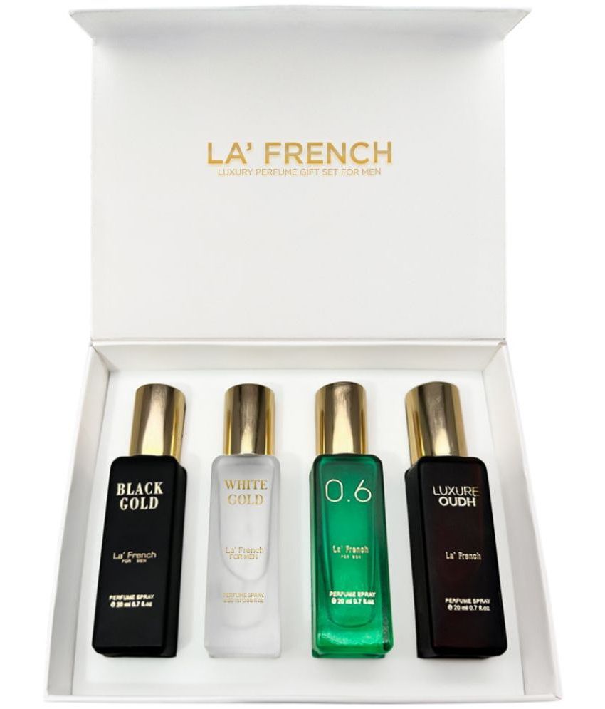     			LA FRENCH Eau De Parfum (EDP) Woody,Warm and Spicy,Smoky Strong -Fragrance For Men ( Pack of 4 )