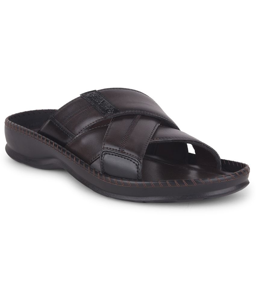     			Liberty Brown Men's Leather Slipper