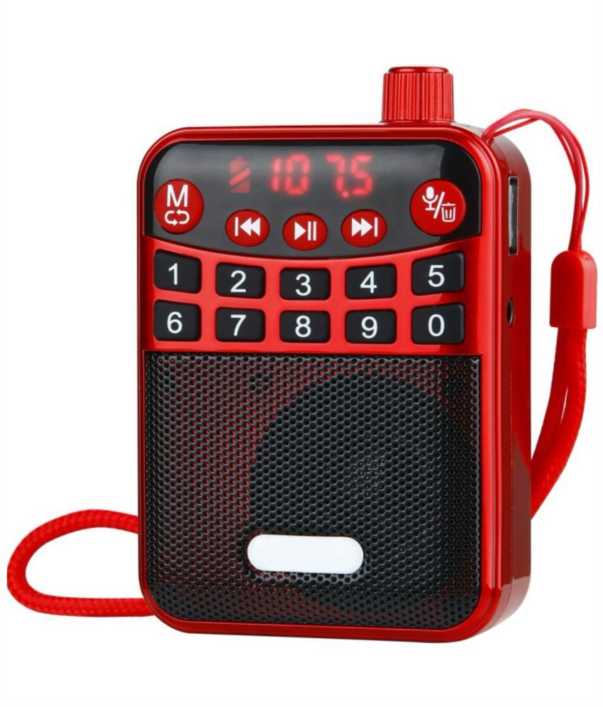     			Neo M63 VP RADIO 5 W Bluetooth Speaker Bluetooth v5.0 with USB,SD card Slot Playback Time 6 hrs Red