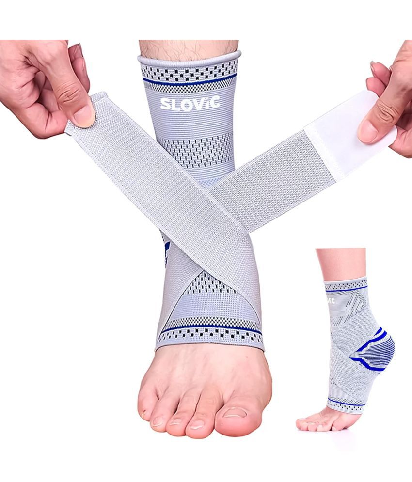     			SLOVIC Ankle Support for Pain Relief (X-Large Size) | Ankle Braces for Men and Women | Ankle Support for Men | Ankle Band for Pain Relief | Ankle Support with 4-Way Compression