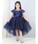 Toy Balloon Kids Net Frock For Girls ( Pack of 1 , Navy Blue )