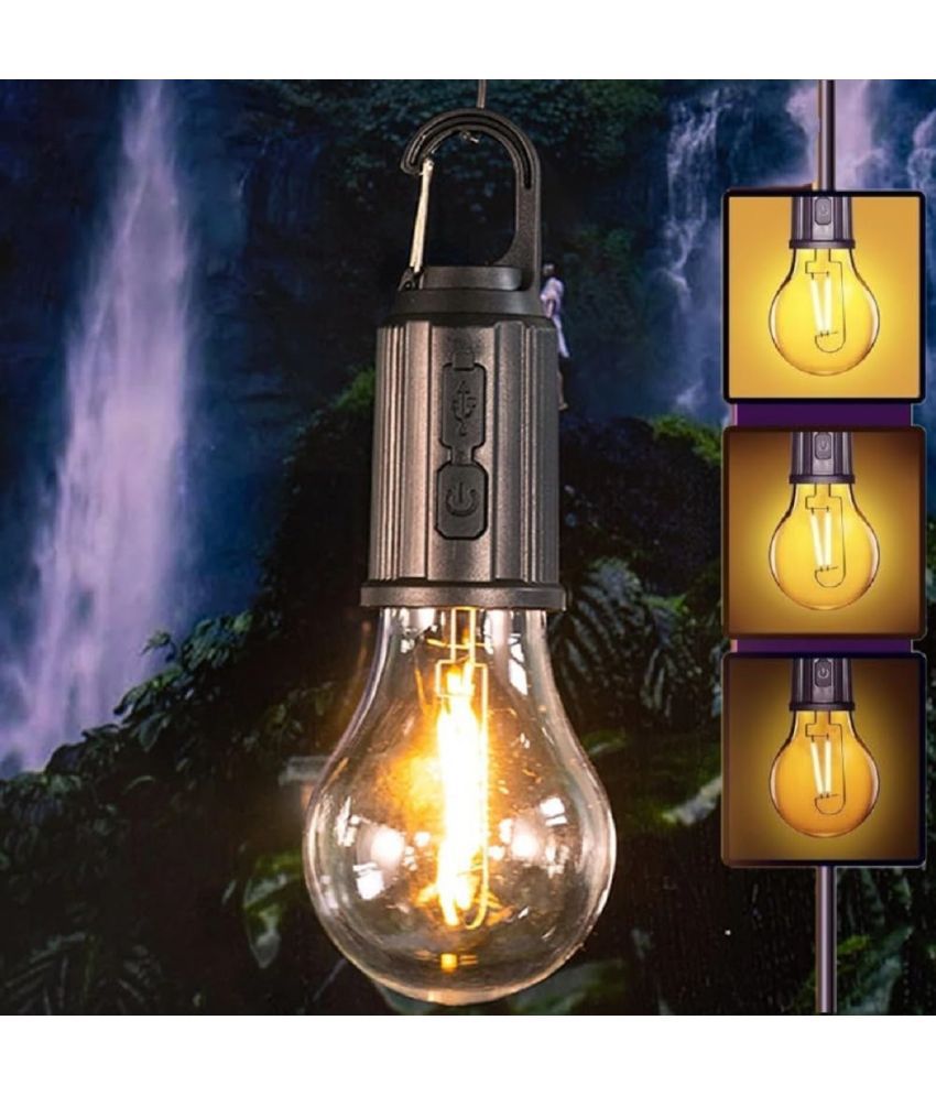     			18-ENTERPRISE Rechargeable Hanging Clip Bulb,3 Lighting Modes, Waterproof, Unbreakable Bulb with Hook,Decorative Hanging Bulb,Tent Lamp for Camping, Hiking, Emergency Light (Pack of 1).