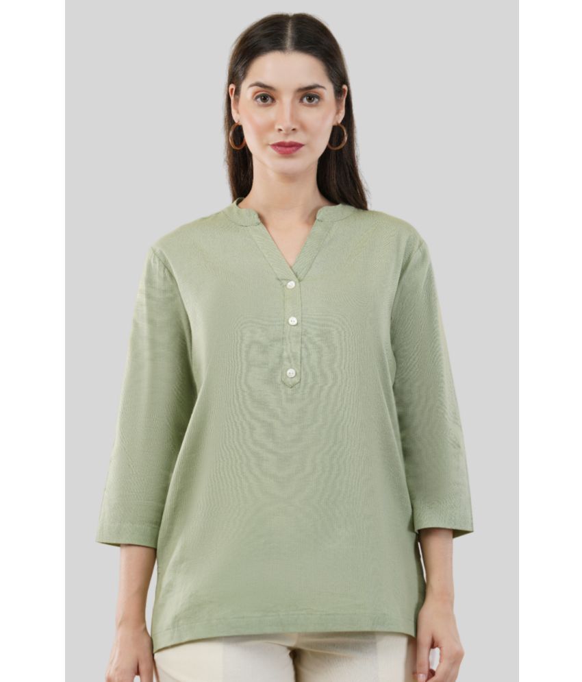     			AKTIF Rayon Solid Straight Women's Kurti - Mint Green ( Pack of 1 )