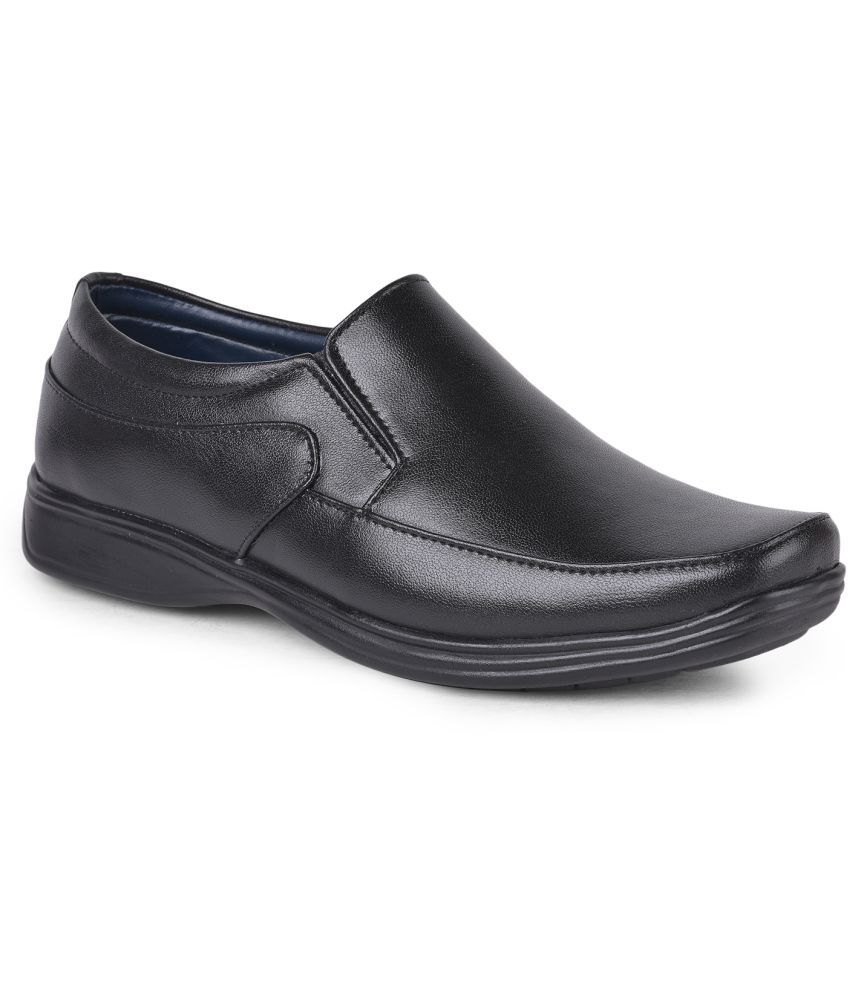     			Aqualite Black Men's Slip On Formal Shoes