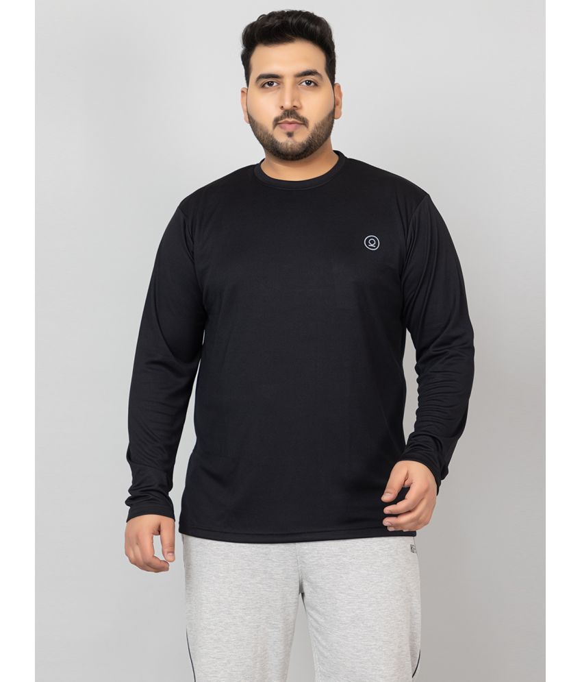     			Chkokko Polyester Regular Fit Solid Full Sleeves Men's T-Shirt - Black ( Pack of 1 )