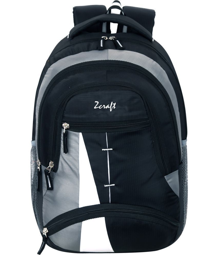     			FLYSACK Black PU Backpack ( 35 Ltrs )