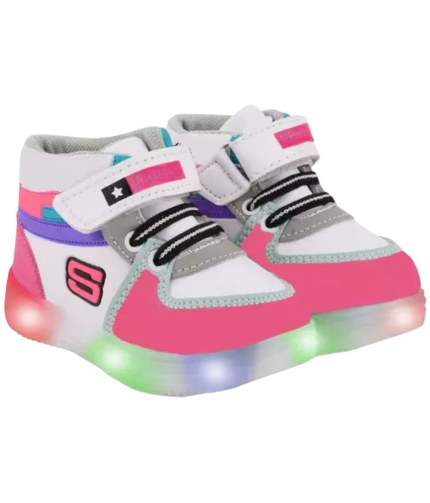     			GLOBIN - Pink Girl's LED Shoes ( 1 Pair )