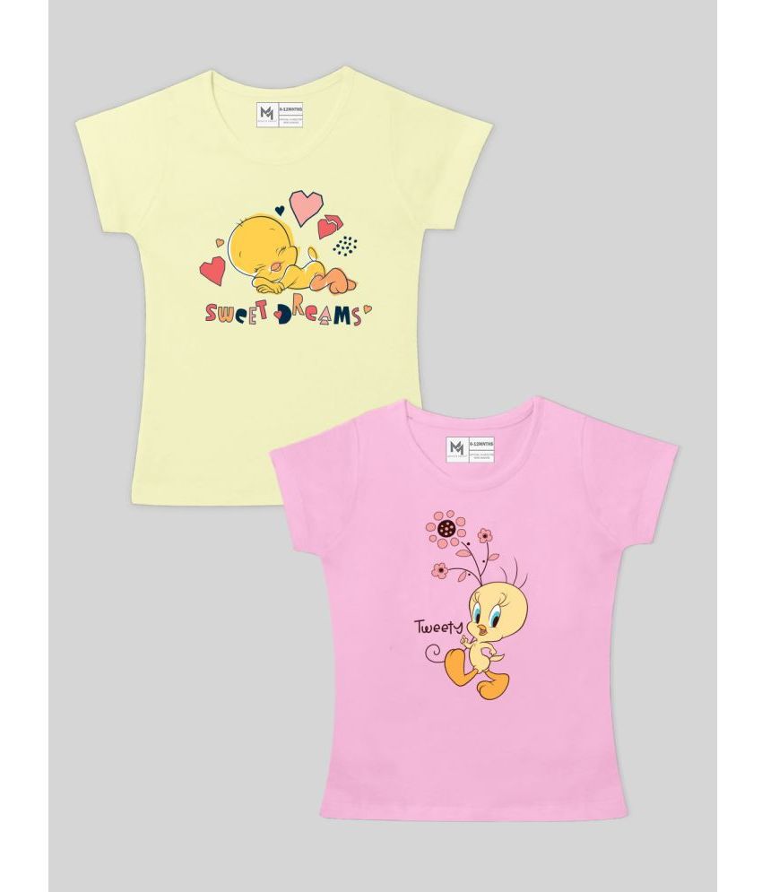     			MINUTE MIRTH Pink Baby Girl T-Shirt ( Pack of 2 )