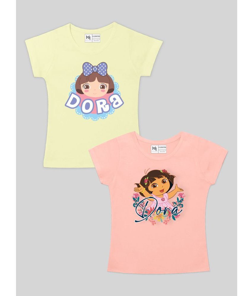     			MINUTE MIRTH Yellow Baby Girl T-Shirt ( Pack of 2 )