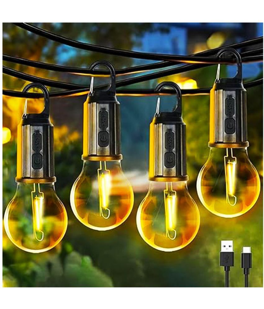     			Rechargeable USB Hanging Light Bulb consumes low power and has two dimming modes (Pack of 4).