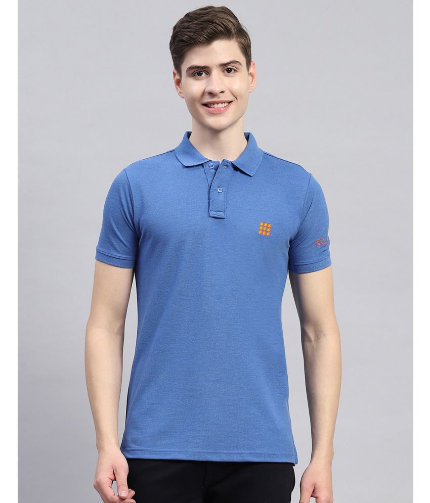     			Rock.it Polyester Regular Fit Solid Half Sleeves Men's Polo T Shirt - Blue ( Pack of 1 )