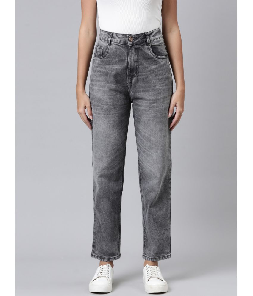     			Zheia - Grey Denim Straight Fit Women's Jeans ( Pack of 1 )