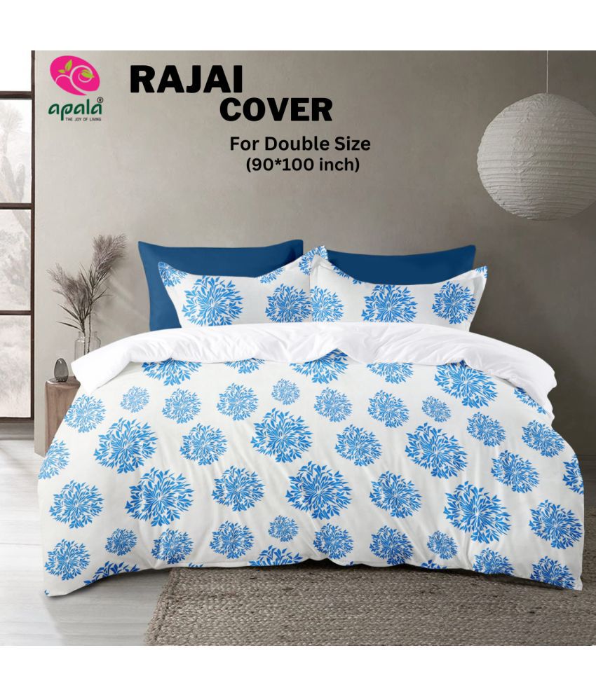     			Apala King Cotton Sky Blue Traditional Duvet Cover