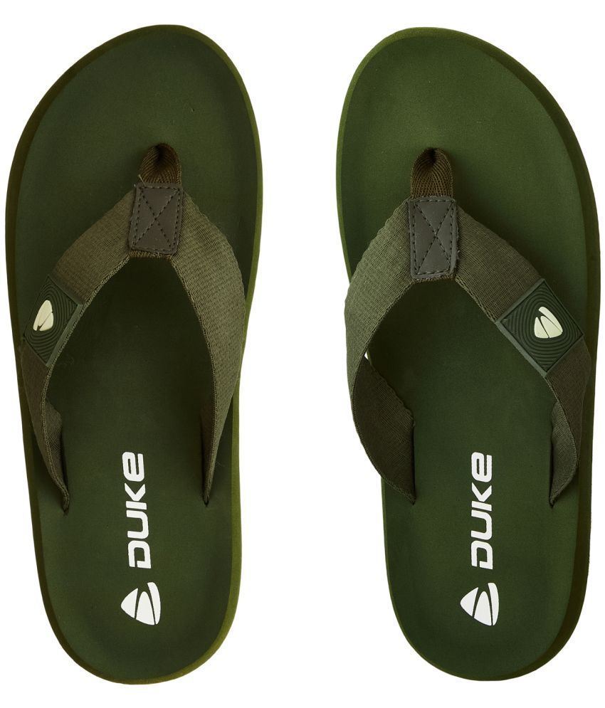     			Duke Olive Men's Thong Flip Flop