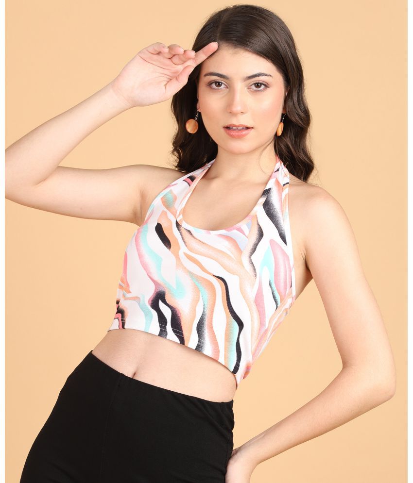     			POPWINGS Multicolor Polyester Women's Crop Top ( Pack of 1 )