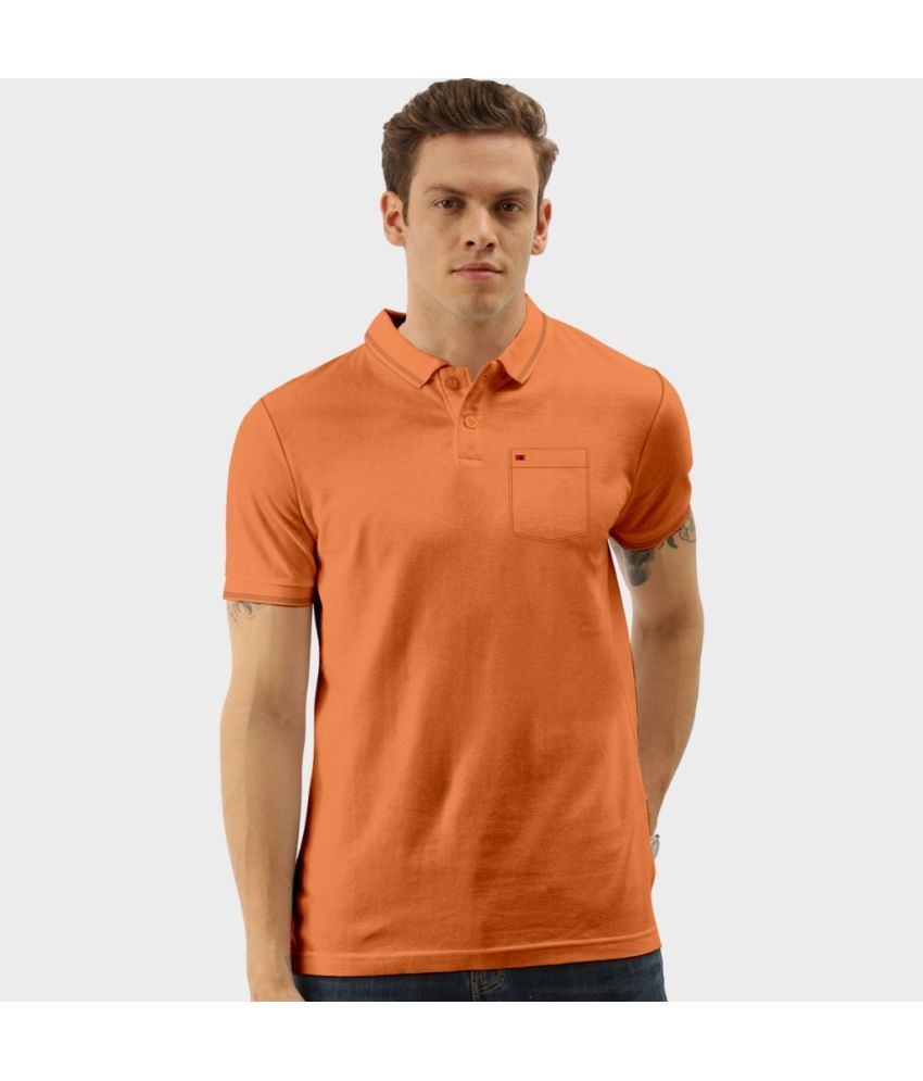     			TAB91 Cotton Slim Fit Solid Half Sleeves Men's Polo T Shirt - Orange ( Pack of 1 )