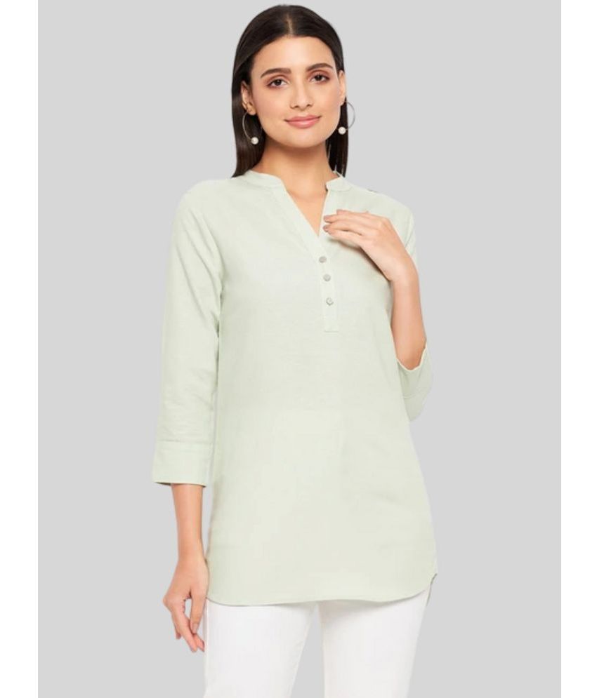     			AKTIF Rayon Solid Straight Women's Kurti - Mint Green ( Pack of 1 )